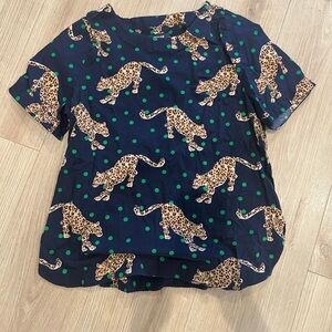 Anthropologie Maeve cheetah polka dot tee